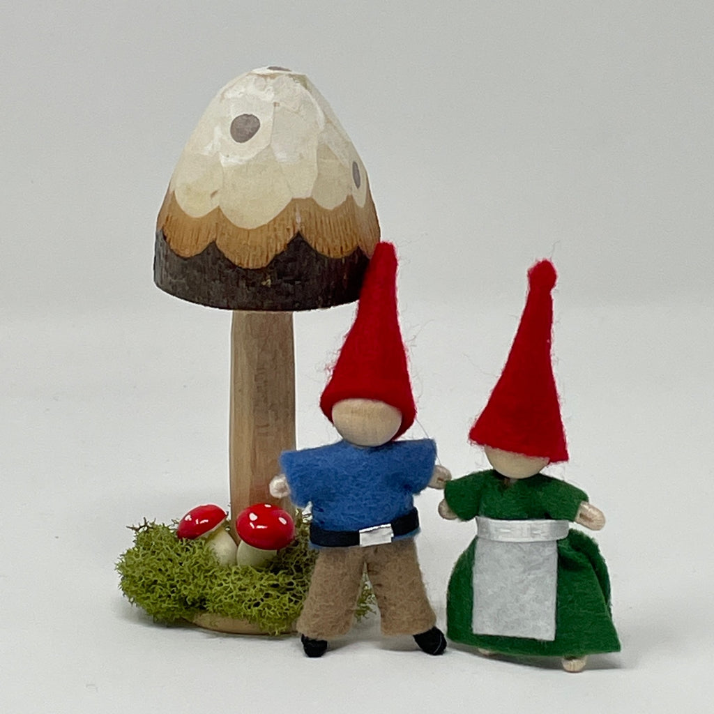 Gnomes and mushroom set